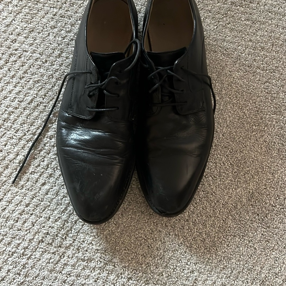 Clarks Black Leather Oxford Shoes